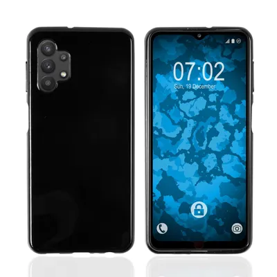 Produktbild von PhoneNatic Case kompatibel mit Samsung Galaxy A32 5G - schwarz Silikon Hülle crystal-case Cover