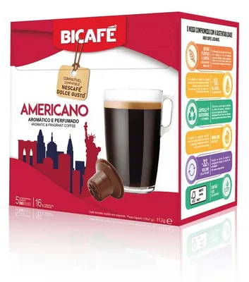 Zdjęcie produktu dla BICAFE Americano kapsułki do Dolce Gusto - 16 kapsułek