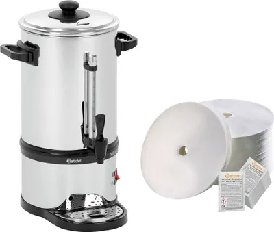 Produktbild von Rundfilter Kaffeemaschine Pro II 40T + 1000 Rundfilter + Entkalker