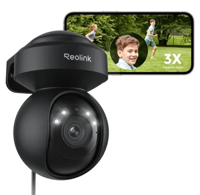 Produktbild von Reolink 5MP PTZ Überwachungskamera Aussen, 3X Optischer Zoom, Auto-Tracking – Schwarz