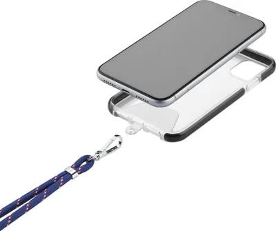 Produktbild von Cellularline Universal Lace Universelles Umhängeband für Smartphones, Umhängegurt, Blau, Stoff, China, Universal, 6 mm