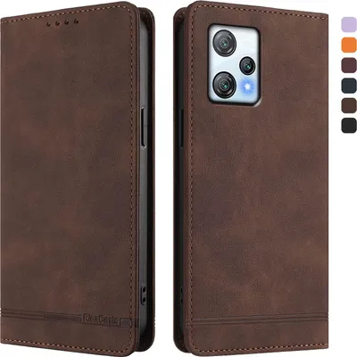 Image de Etui pour Blackview A53, étui rétro en cuirPolyuréthaneavec support et fentes pour cartes de crédit Marron