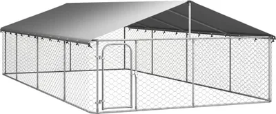 Produktbild von The Living Store Outdoor-Hundezwinger mit Dach 600x300x150 cm