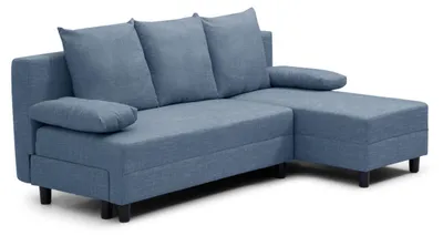 Image de MENZZO Canapé d'angle convertible Expression Tissu Bleu
