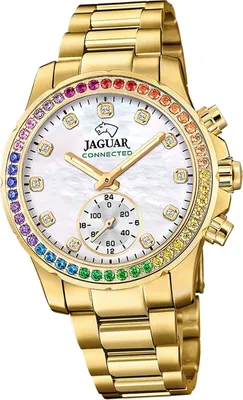 Produktbild von Jaguar Damen Uhr Multifunktion Edelstahl Armbanduhr Connected gold D2UJ983/4