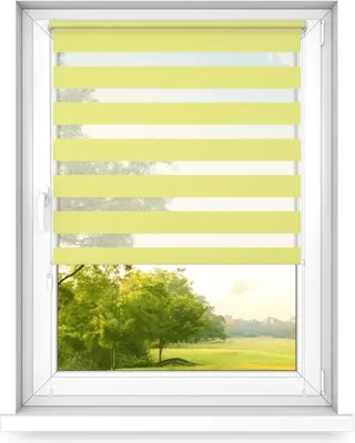 Produktbild von Time4Blinds, Tag und Nacht Doppelrollo Mini,  Gelb - Rechts, 70x190cm