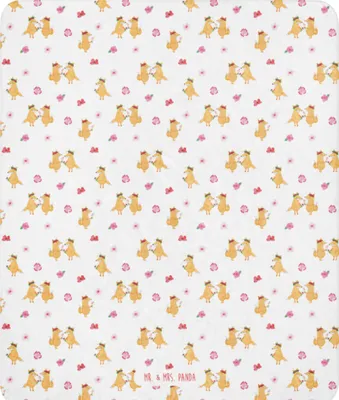 Produktbild von Mr. & Mrs. Panda Flauschdecke Fuchs Blumen 130 x 155 cm - Weiß - Geschenk, Selbstbewusstsein, Mich, Decke, Tagesdecke, Heimdecke, Blumenliebe, Liebe, Sofadecke, Sherpa