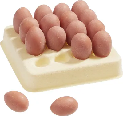 Produktbild von HobbyFun Miniatur-Palette mit Eiern 4x4 cm