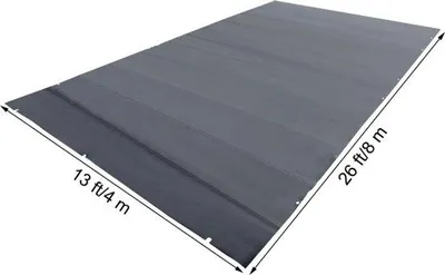 Productafbeelding van Famanu veiligheidsafdekking voor zwembad - PVC - 8 x 4 meter - Inclusief 24 schroeven en touwbevestigingen