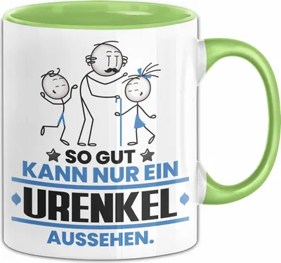 Produktbild von Urenkel Geschenk Tasse So Gut Kann Nur Ein Urenkel Aussehen Geschenkidee Kaffee-Becher (Grün)