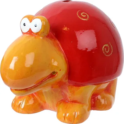 Produktbild von Kinder Sparbüchse Spardose Schildkröte Keramik Sparschwein in dekorativem Design 11 cm lang