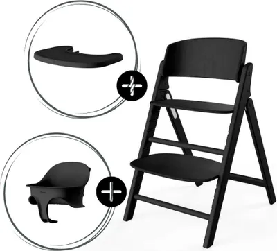 Produktbild von Cybex Click & Fold 3-in-1 Hochstuhl (inkl. Babyset und Tablet), Farbe:Stunning Black