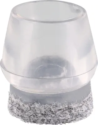 Produktbild von WAGNER Kappen für Stahlrohr rund 4tlg. - Ø 12-15 / 14-17 x 19 mm, Abrieb Filz 9 mm, Kunststoff transparent - 15055599