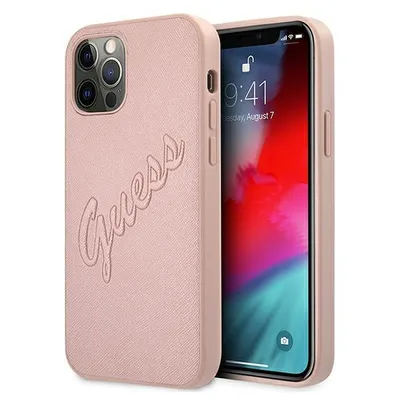 Produktbild von Guess Guhcp12Lrsavsrg Iphone 12 Pro Max 6,7 Różowy/Pink Hartschalenetui Saffiano Vintage Script