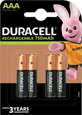 Produktbild von Duracell - Batterie INLB Langlebiger AAA plus RCR 750mah | Blasen Sie ein 4 -Stück | 10 Stück