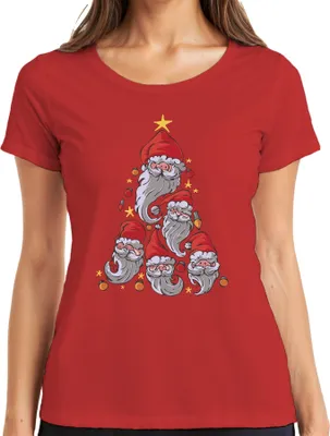 Produktbild von Gnome Weihnachtsbaum Elfen Schweden Wichtel - Weihnachten Weihnachtsgeschenk Christmas Damen T-Shirt, Rot, L