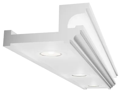Immagine prodotto di ELHARE Modanature per stucchi Profilo LED Spot Striscia di illuminazione indiretta Luce XPS LH18A - 90x200mm, 2m