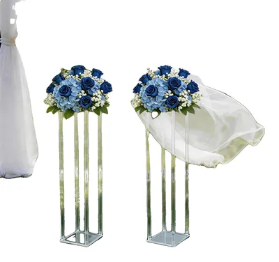 Produktbild von Blumenständer, 102 cm Höhe, 25 cm Durchmesser, 2-teiliges Set, Acrylmaterial, 15 kg Tragfähigkeit