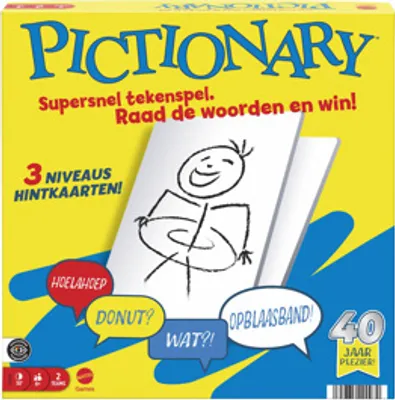 Produktbild von Mattel Games Pictionary , Brettspiel, Zeichnung, 8 Jahr(e), 30 min, Familienspiel