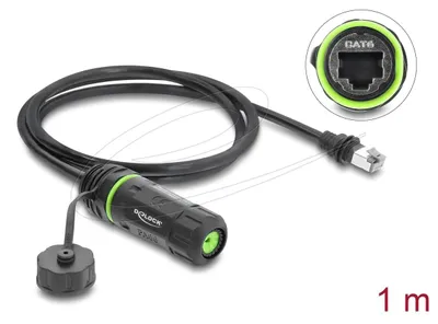 Obrázok produktu pre DELOCK kábel RJ45 samec na RJ45 samica Cat.6 vodotesný