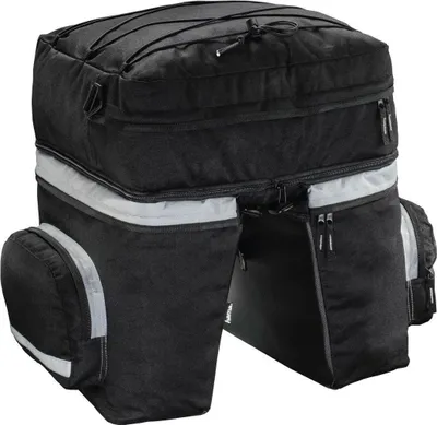 Produktbild von Hama Fahrrad-Gepäcktasche für Gepäckträger, 3-teilig, Schwarz, Hinten, Fahrradtasche, Polyester, Schwarz, 40 l, 470 mm