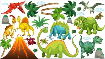 Produktbild von 017 Wandtattoo Dinosaurier - 1250 x 700 mm