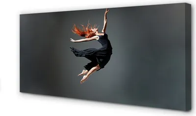Produktbild von Leinwandbild 140x70 Wandkunst Eine Frau in einem schwarzen Kleid