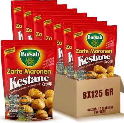 Produktbild von 8x Sultan Set Zarte Maronen geschält, geröstet essfertig Esskastanien gekocht