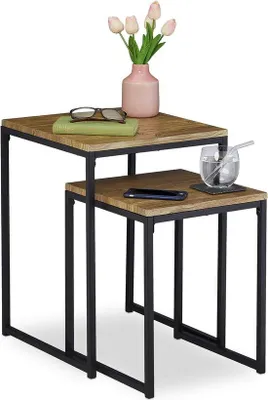 Produktbild von Famanu Beistelltisch Set - 2 Größen, industrielles Design