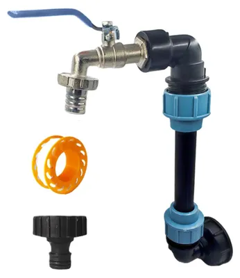Produktbild von Wasserhahn Schwanenhals 3/4" IBC Container – Zinklegierung, Schnellkupplung, dichtes Ventil, Schlauchadapter für Container