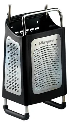 Produktbild von Microplane 34006, Box Reibe, Schwarz, Edelstahl, Kunststoff, Edelstahl, Edelstahl, Hängeschlaufe, 114,3 mm