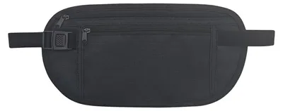 Produktbild von Bauchtasche Hüfttasche Gürteltasche - Nylon - Versteckt - Diebstahlschutz - Schwarz - 25,4 x 12,7 cm
