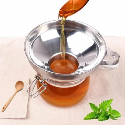 Produktbild von Marmeladentrichter Edelstahl Einfš¹lltrichter Gro?e ?ffnung mit Henkel 13*3.7*4cm Edelstahltrichter