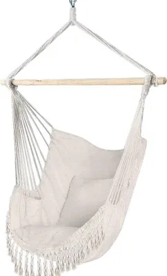 Immagine prodotto di Pouf XXL con cuscini e portaoggetti, grande poltrona sospesa per interni ed esterni