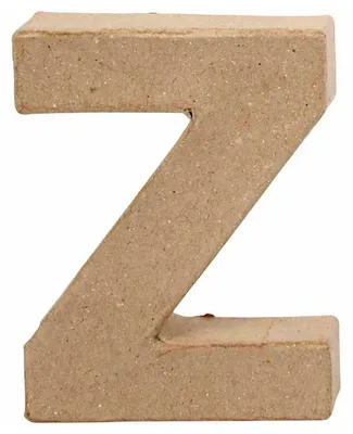 Immagine prodotto di Lettera Z creativa in cartapesta 10 cm