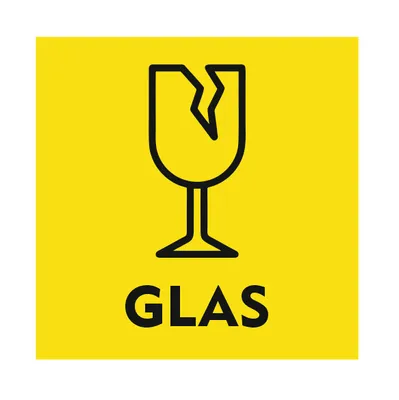Produktbild von CombiCraft Abfallschild 'Glas' - 10 x 10 cm