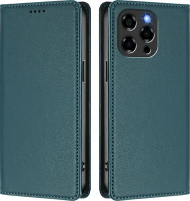 Image de Etui en cuir pour Doogee Note 58 / Note 58 Pro, étui magnétique en cuirPolyuréthaneavec support Vert