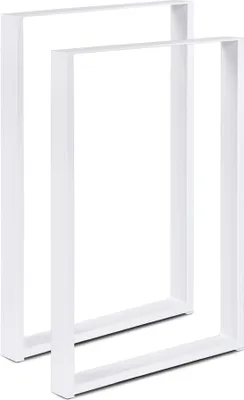 Produktbild von 1 Paar Tischgestell Weiß 50x72 cm Tischuntergestell Tischkufe Tisch Beine Profil 60x20 mm