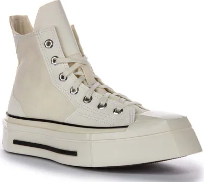 Produktbild von Converse Chuck 70 De Luxe Squared Platforms Canvas Sneaker in Weiß – 6 UK - 39 EU - 6M/8F US / White