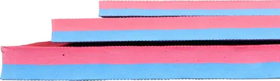 A close-up view of stacked tatami mats.