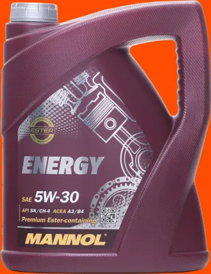 Produktbild von 5 Liter MANNOL 5W-30 ENERGY VW 503 01 Ford WSS-M2C913-B VW 502 00 VW 505 00 MB 229.3 VW 501 01 MB 229.5 BMW Longlife-98 Renault RN0710 Renault RN0700