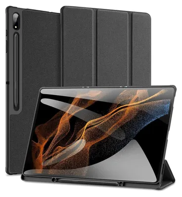 Produktbild von Dux Ducis Domo Faltbare Tablet-Hülle Mit Smart Sleep Stand Für Samsung Galaxy Tab S8/S9 Ultra Schwarz