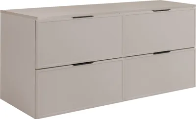 Immagine prodotto di Mobile da bagno, cashmere, maniglie nere, 160 (2 x 80) x 46 x 57 cm