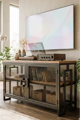 Obrázok produktu pre Skye Decor, kvalitný televízny stojan (3 kusy), orechová farba a čierna, 90 cm | 100% melamín