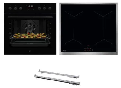 Immagine prodotto di Set piano cottura AEG KOMBI425PI con pirolisi OIX64A00XB + OU5PE40AK