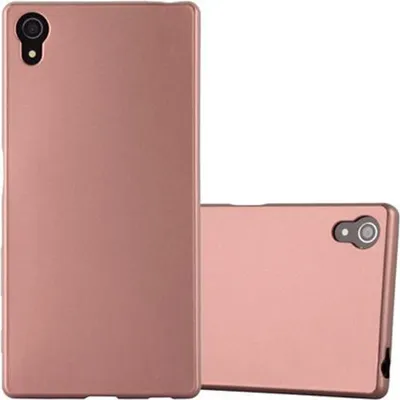 Produktbild von Cadorabo Schutzhülle für Sony Xperia Z5 Hülle in Gold Handyhülle TPU Silikon Etui Cover Case
