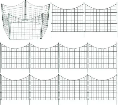 Produktbild von Gartenzaun 10-teilig, Holz-Zaunstäbe, Gartenzaun, Zaunstange, Gartenzaunständer, Pflanzenschutz, Zaunständer, Gartenzaunständer, Holz-Zaunständer, Zaunständer für Garten