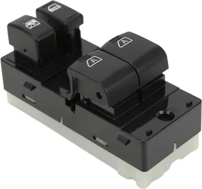 Image de Interrupteur principal de vitre avant côté conducteur 25401-ZJ00A Noir Remplacement pour Nissan Titan 2004-2015 2 portes