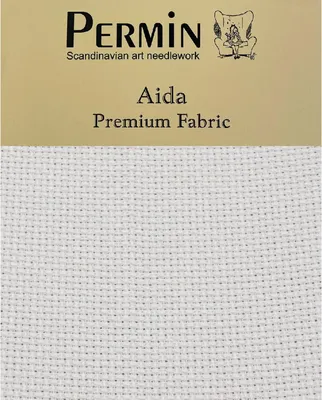 Immagine prodotto di Permin Precut 16 ct. Aida 355, colore 110, pizzo francese, tessuto per ricamo a punto croce, 43x50 cm