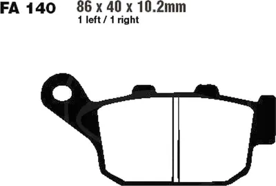 Produktbild von Bremsbeläge Hinterrad für Triumph Street Triple 675 Baujahr 2008-2012 Bremsklotz von EBC - Neu
